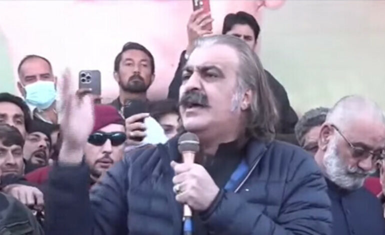  Ali Amin Gandapur Vows Continuation of PTI Sit-In Amid Alleged Government Crackdown